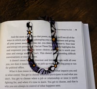 Image 2 of Handmade Trendy Jumbo Acrylic Paperclip with a Colorful Floral Design, Bookmark, pages, flowers