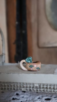 Image 1 of Miniature mug scale 1/6 teal mushroom 