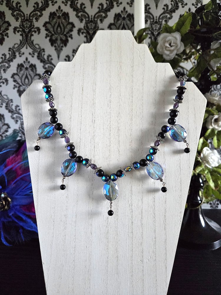 Image of Galaxy-Inspired Handmade Beaded Necklace