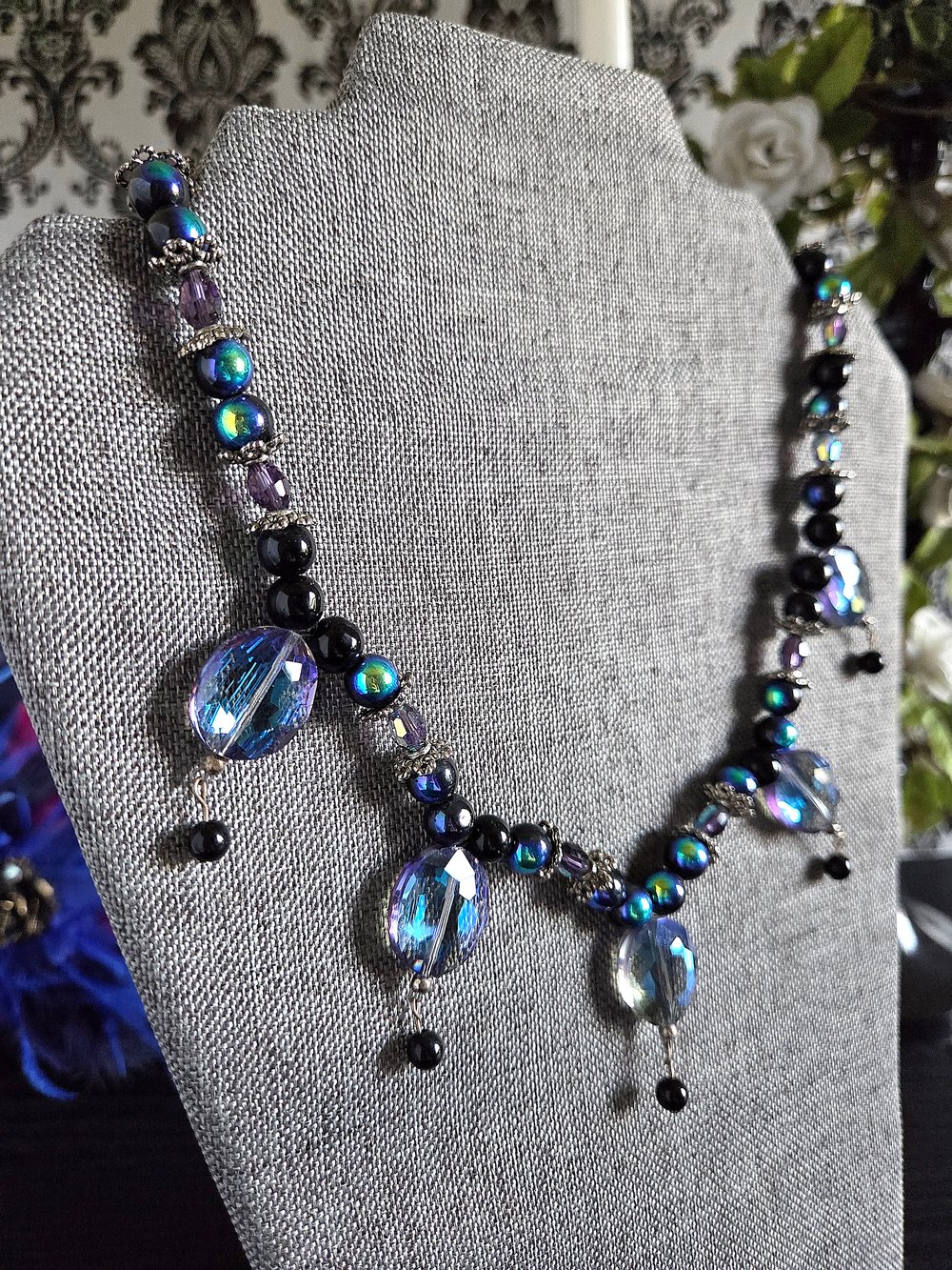 Image of Galaxy-Inspired Handmade Beaded Necklace