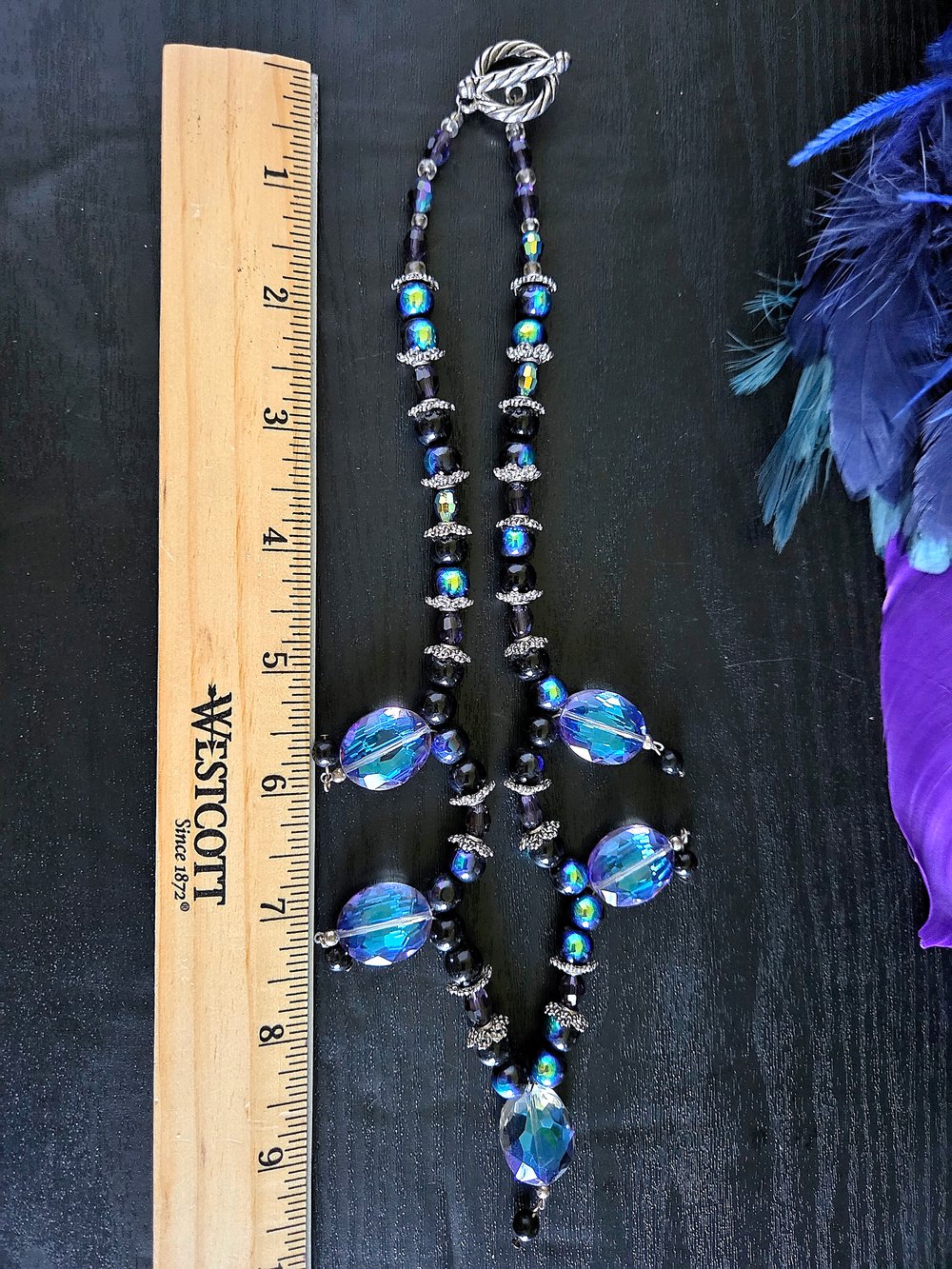 Image of Galaxy-Inspired Handmade Beaded Necklace