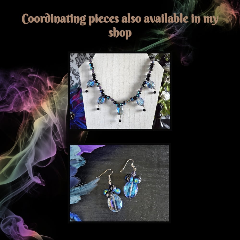 Image of Galaxy-Inspired Handmade Beaded Necklace