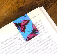 Image 1 of Handmade Colorful Butterfly Magnetic Bookmark, gift, reading, book, school, pages, blue, purple