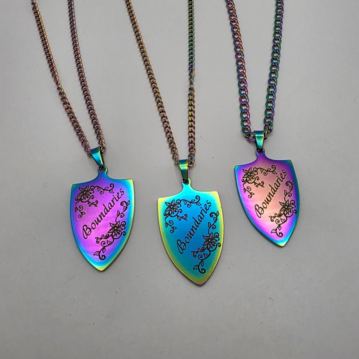 Boundaries Rainbow Plated Pendants