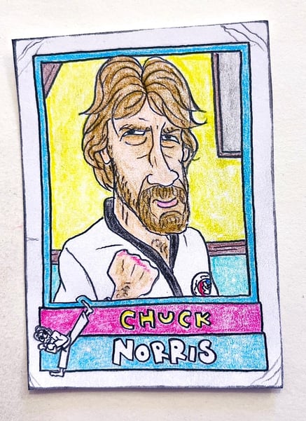 Image of Original pencil artwork—Chuck Norris