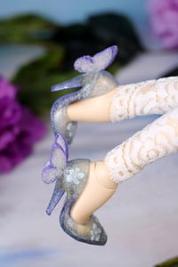 Image 2 of  Handmade Shoes for MiniFee – for High-Heeled Feet (Kill-Heeled Feet) red flowers