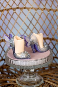 Image 3 of  Handmade Shoes for MiniFee – for High-Heeled Feet (Kill-Heeled Feet) red flowers