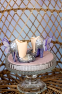 Image 1 of  Handmade Shoes for MiniFee – for High-Heeled Feet (Kill-Heeled Feet) red flowers