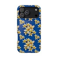 Yellow Plumeria Pattern Phone Case | Magnetic Impact-Resistant Case