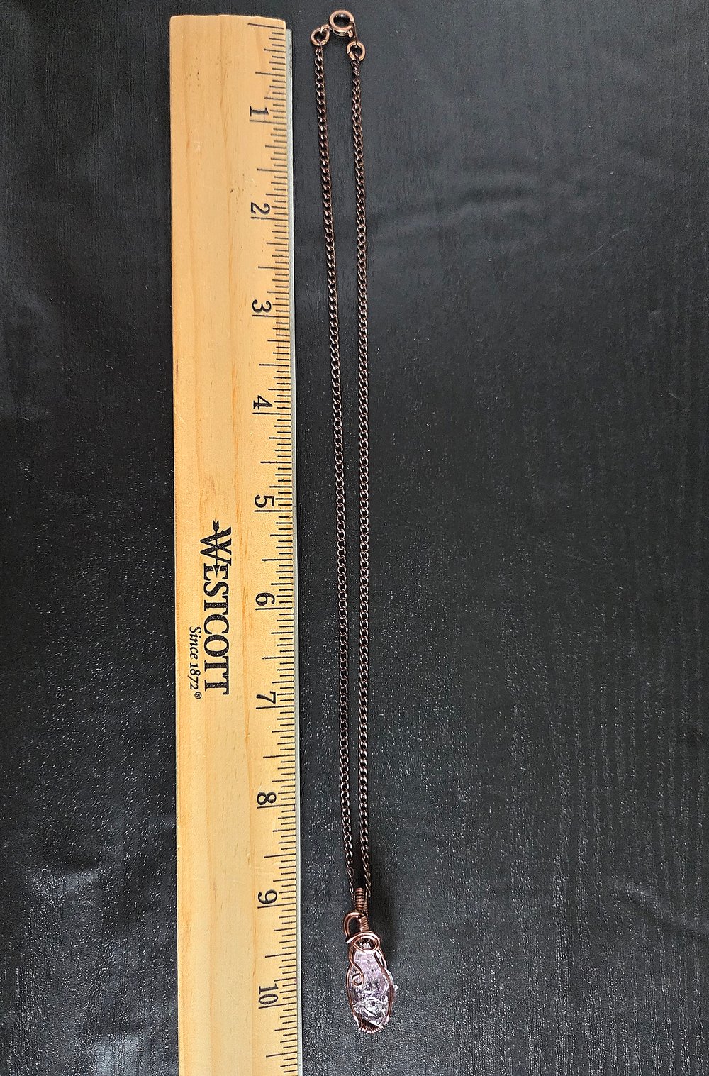 Image of Double Terminated Amethyst Crystal Wire-Wrapped Pendant