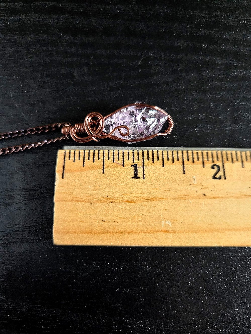 Image of Double Terminated Amethyst Crystal Wire-Wrapped Pendant
