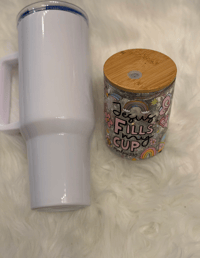 Image 2 of 40oz + Jesus Fill 15oz Glass