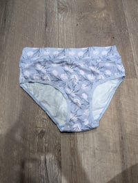Blue leaf bikini panties 