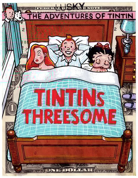 Image of Limited to 10 A3 Print. Tin Tin's Threesome.