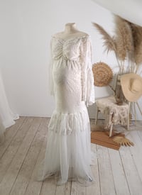 Image 4 of Off white maternity photoshoot dress Anette | size M | off white