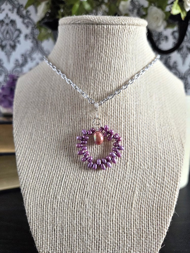 Image of Lilac Freshwater Pearl Bridal Necklace