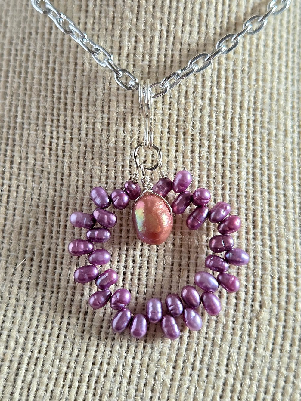 Image of Lilac Freshwater Pearl Bridal Necklace