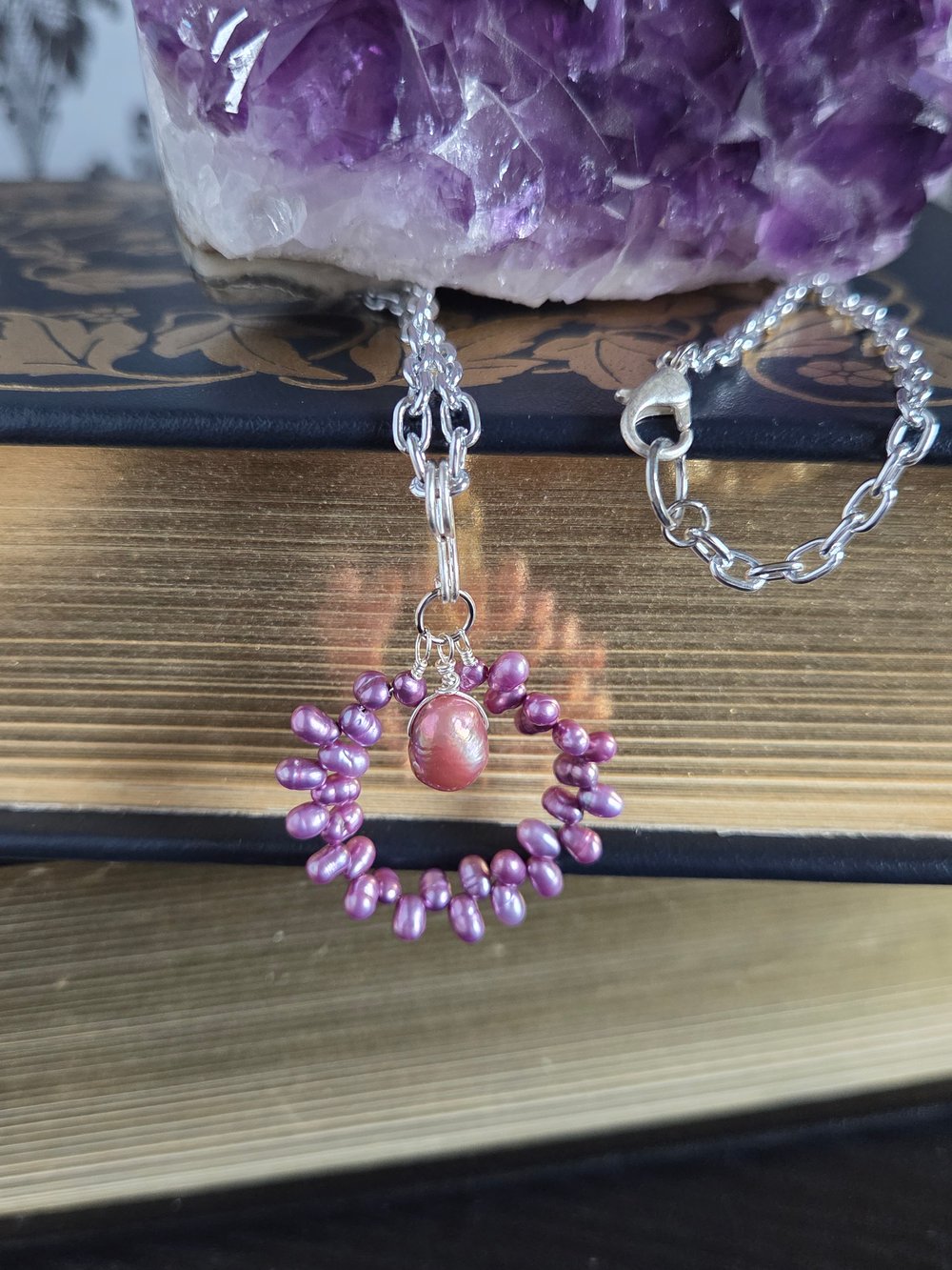 Image of Lilac Freshwater Pearl Bridal Necklace