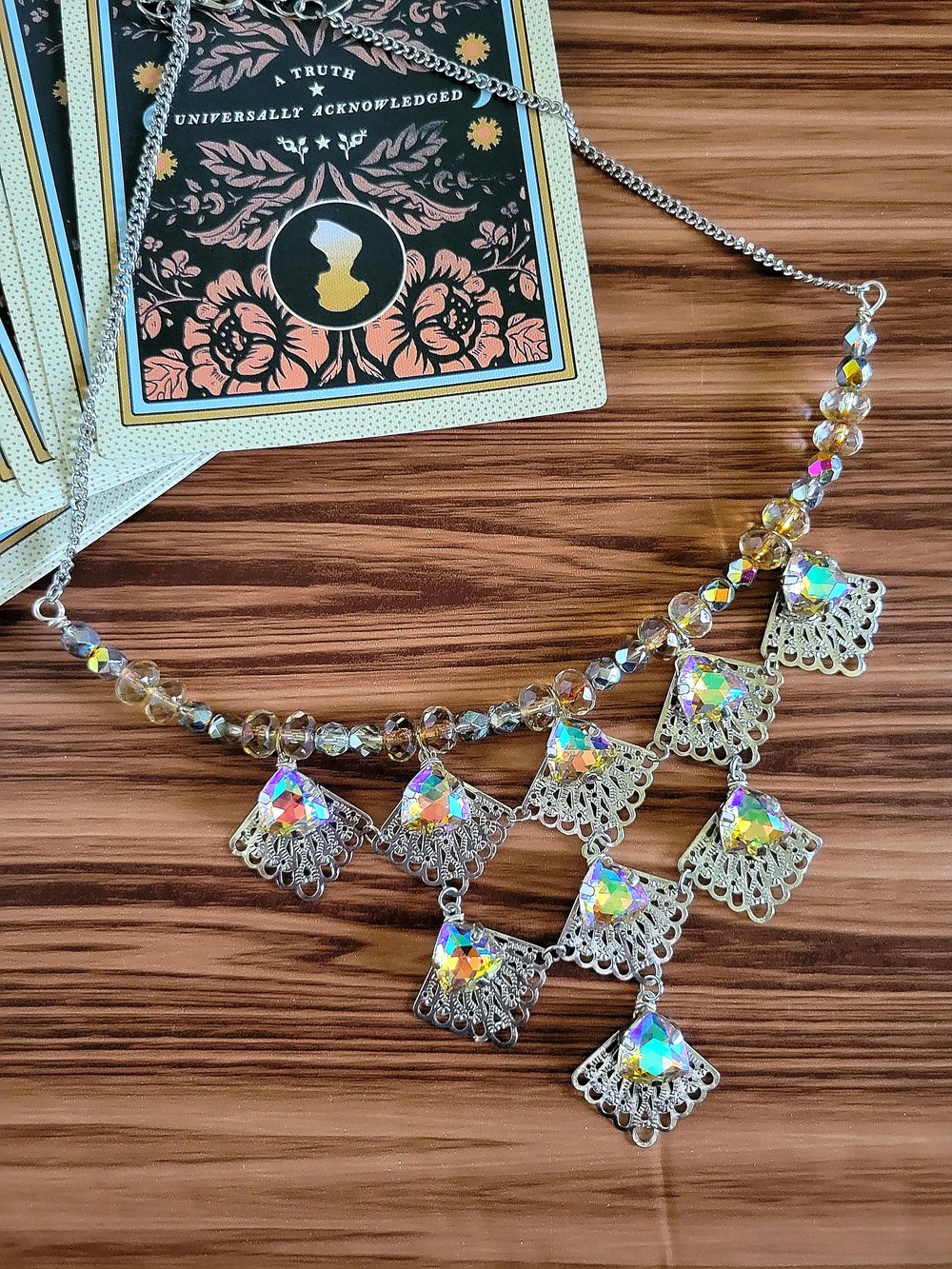 Image of Silver Victorian Fan Collar Necklace