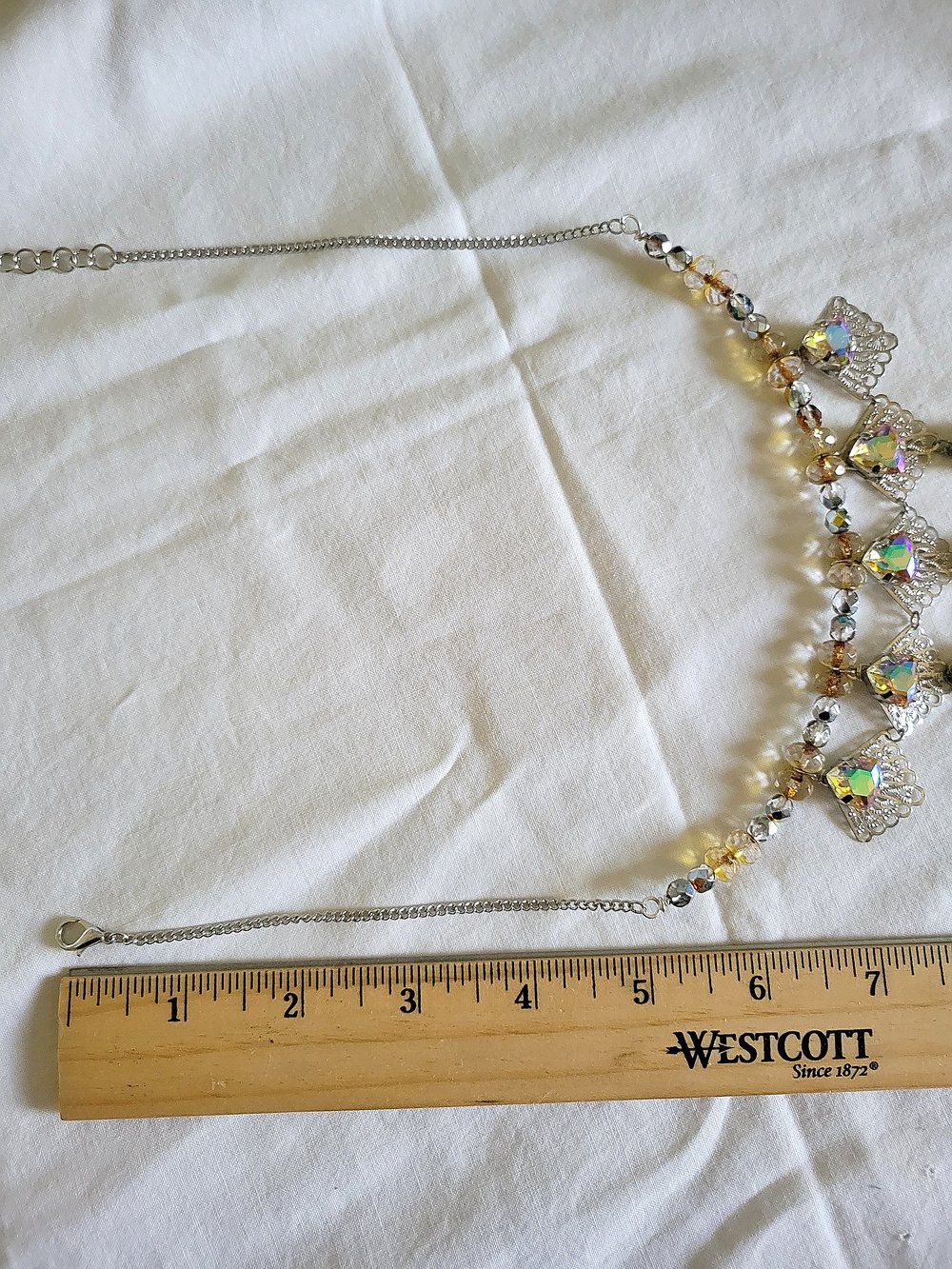 Image of Silver Victorian Fan Collar Necklace