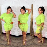 Image 3 of Neon Lime Cotton Chill Set 