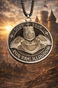 Image 1 of 👑The Armored Kingdom For the Kingdom Necklace-High Quality Stainless Steel-Unique Medieval Design