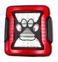 Image 3 of Paw print brake tail light covers for your jeep