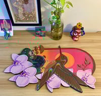 Image 2 of Hummingbird and Orchid