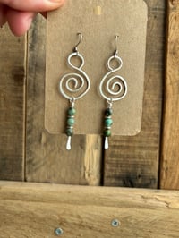 Image 1 of African Turquoise Swirl earrings