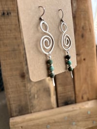 Image 2 of African Turquoise Swirl earrings