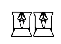 Image 1 of Scary ghost face brake light covers