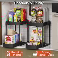 Image 2 of 2-Tier Sliding Under-Sink Organizer