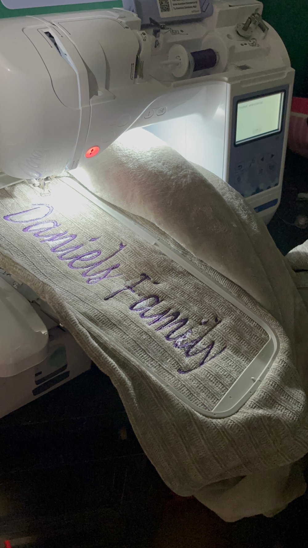 Image of Custom Embroidered Family Blanket, Wedding Gift, Christmas Gift for Family