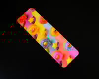 Image 2 of Handmade Magnetic Bookmark, donuts, stars, pink, yellow, book, gift, journal, planner, reading