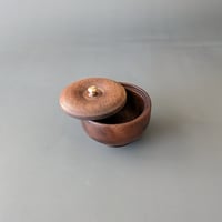 Image 1 of Small Lidded Altar Vessel - Walnut 1.5" x 2.35"