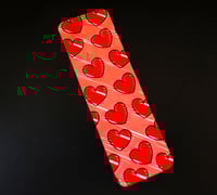 Image 2 of Handmade Magnetic Bookmark with Red Hearts, pink, gift, book, reading, planner, journal, page