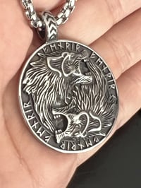Image 9 of 👑The Armored Kingdom Fenrir wolf pendant Necklace-Viking Amulet-Nordic Mythology