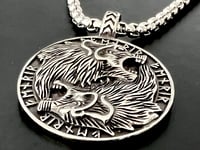 Image 6 of 👑The Armored Kingdom Fenrir wolf pendant Necklace-Viking Amulet-Nordic Mythology