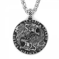 Image 3 of 👑The Armored Kingdom Fenrir wolf pendant Necklace-Viking Amulet-Nordic Mythology