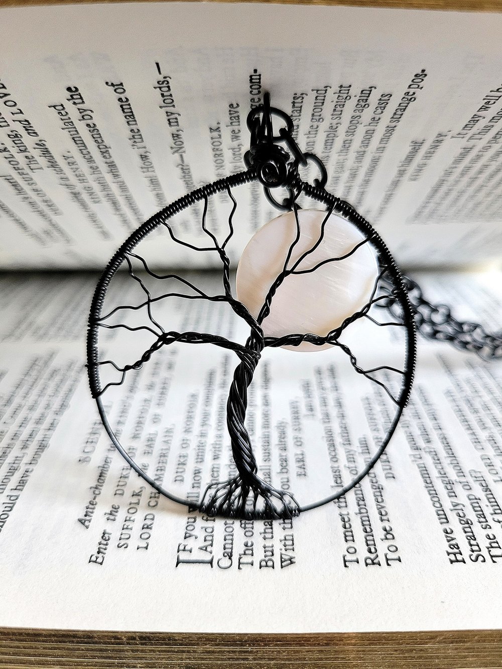 Image of Spooky Tree of Life Pendant With a Full Moon