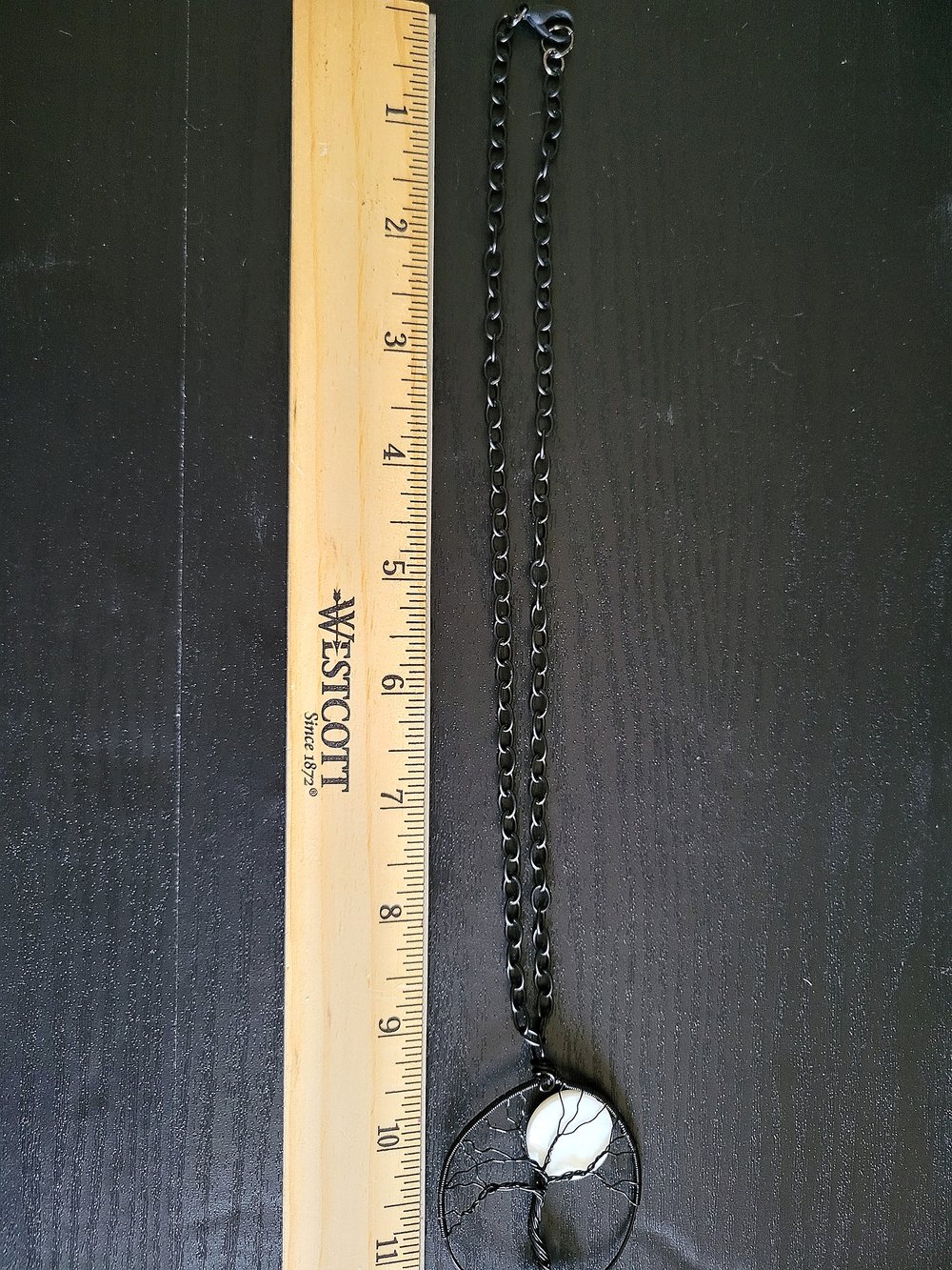 Image of Spooky Tree of Life Pendant With a Full Moon