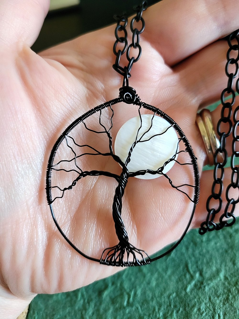 Image of Spooky Tree of Life Pendant With a Full Moon