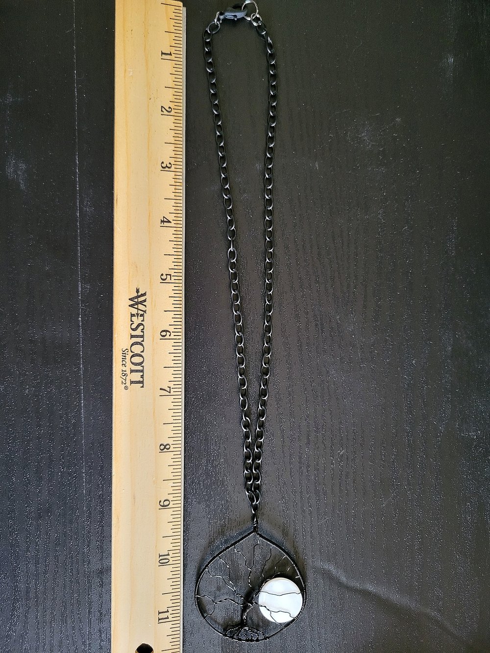 Image of Spooky Tree of Life Pendant With a Rising Moon