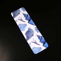 Image 2 of Handmade Blue Seashell Magnetic Bookmark, sea, ocean, beach, read, gift, journal, planner, book