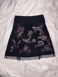 Image 1 of 00s black fairy skirt with sequin and micromesh 