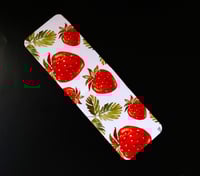 Image 2 of Handmade Magnetic Bookmark with Strawberries, gift, book, reading, page, planner, journal, notebook