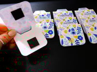 Image 2 of Handmade Magnetic Planner Tabs, journal, dividers, floral, blue, yellow flower, gift, notebook