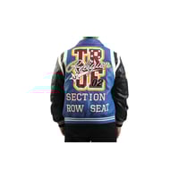 Image 3 of True Religion Embroidered Patch Varsity Jacket