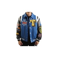 Image 2 of True Religion Embroidered Patch Varsity Jacket