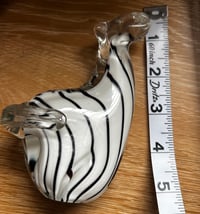 Image 2 of Handblown Glass Zebra Figurine 